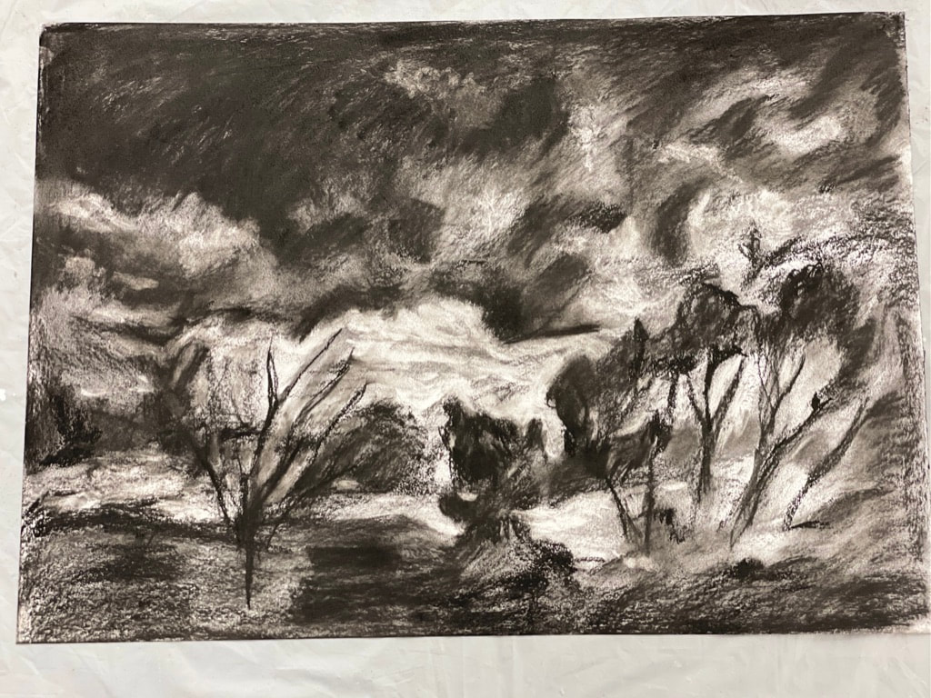 Charcoal Radiance in April Gorniks Landscape Drawings  Artists Network